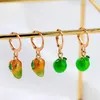 Dangle Brincos Caraquet Coreano Bonito Multicolor Fruta Gota Meninas Moda Cereja Morango Pêssego Personalidade Doce Jóias