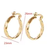 22K 23K 24K Thai Baht Fine Gul Solid Gold GP Earrings Hoop E India Jewelry Brincos Top Quality Wave253p