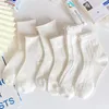 Femmes chaussettes 1pair simple mignon lolita en dentelle blanche dames arc coton kawaii filles jk robe d'automne de printemps d'été sauvage