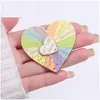 Pins Brooches Heart Compass Turntable Enamel Pin Broch Lapel Custom Metal Badges Gifts Funny Self Care Today Mood Love Friends Whol