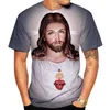 Herr t-shirts ankomst sommar t-shirt The Cross Fashion 3D tryckt t-shirt om Jesus älskar Everone Christian Men tee tops CA2006