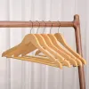 Cintre en bois multifonctionnel pour adulte, épais, antidérapant, garde-robe, séchage de vêtements, support de rangement