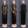 Plus storlek klänningar storlek sammet afrikansk fest för kvinnor dashiki diamant bodycon bröllop kväll klänningar mode kaftan turkiska kläder 231005