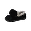 Klänningskor Vinter Flat Shoes Women's Round Head Casual Coat Shoes Women's Fur Women's Flat Shoes 231006