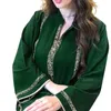 Roupas étnicas Jalabiya Diamantes Soltos Robe Muçulmano Mulheres Luxo Oriente Médio Dubai Vestido de Noite Até o Chão Abaya Koftane Marocain