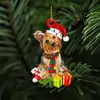 Juldekorationer Julgran hänge Söt valpharts akryl hund drop prydnad år festligt parti leverans rum dekoration jul gåva 231005