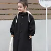 Piumino 3-12 anni Cappotto invernale e autunnale per bambini Cappotto di lana di media lunghezza Abbigliamento con cappuccio alla moda per ragazzi e ragazze 231005