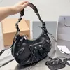 أعلى جودة Deisgner Bag Bag Le Cagole Bagcycle Bag Bag Black Hobo Hobo Women Fashury Fashion Bag Crossbody Bage White Croc Plateed أصلي محفظة للرجال