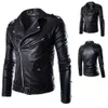 رجال S Leather Faux Motorcycle Slim Jacket British Fashion PU 231005