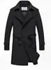 Trench coats masculinos longo trenchcoat jaqueta masculino negócios casual britânico fino duplo breasted 231005