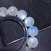 Strand Natural Blue Light Moonstone Clear Round Beads Bracelet Stretch 12.6mm Size Women Men Fashion Stone Genuine