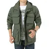 Men's Jackets Hooded Motorcycle Jacket Coats Parkas Spring Fashion Man Winter Overcoat Clothing Plus Size Outerwears Coat &