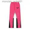 Pantalons pour hommes Hip Hop Pantalons de jogging peints à la main Hommes Y2k Colorblock Cordon Vintage Street Wear Baggy Pantalon de survêtement évasé pour femmes J231006