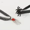 Ожерелья с подвесками, готическое тканевое колье с черепом и пауками, ожерелье для творчества, великолепные ювелирные изделия в стиле панк, модные вечерние женские подарки на Хэллоуин