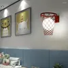 Wall Lamp Kid's Glass Basketball Light Fixtures For Living Room Foyer Bedroom Office Study Children E27 LED Indoor Lighting