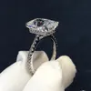 Anel de diamante artesanal com corte radiante 3ct, prata esterlina 925, bijuteria, noivado, aliança de casamento, para mulheres, festa de noiva, joias 243k