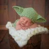 Caps Hats Handmade Shower Gift Soft Crochet Knit Pography Prop Hat Baby Costume Set Cute Clothing Diaper Cover Outfits Cartoon 231008