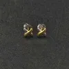 orecchini spedizione gioielli firmati donna moda orecchino bijoux di lusso Orecchini gratuiti x Forma Doppio colore Stud Dy Accessori di alta qualità