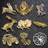 Designer Luxury Brosch Vintage Brosch Baroque Angel Rabbit Lion Dragon Fish Car Electropating Antik smycken Kläder Tillbehör