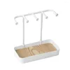 Jewelry Pouches Earrings Necklaces Display Rack Pography Props With Wooden Base Storage Portable Convenient Hanging Holder