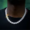 Bijoux de feu de luxe en argent Sterling 925, 6mm 10mm, couleur d, Vvs Moissanite, grappe de diamants, chaîne de Tennis, collier pour hommes et femmes