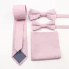 Bow Ties Classic 6 5 cm 100 Cotton Tie Tie Pocket مربع أزياء الرجال والأطفال