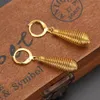 Bigwigs – boucles d'oreilles percées en or fin jaune 18 carats, forme à ressort graduée, longue, nouveau cadeau, Boxed271c