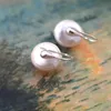 Polsino dell'orecchio ASHIQI vero argento sterling 925 orecchini di perle d'acqua dolce naturali gioielli di moda per le donne regali 231005