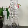 스위스 Perc Glass Bong -13.7 인치 - 회색 - 직선형 튜브 물 담뱃대 - 여성 조인트