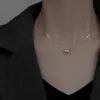 Pendant Necklaces Titanium Steel Temperament Necklace Phase Bean Collarbone Chain For Women Fashion Charm Jewelry Gifts Trendy287n