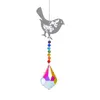 Garden Decorations Crystal Windchimes Ornaments Heart Window Craft Outdoor Hanging Pendant Wind Chimes Sun Catchers Decoration