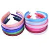 20st Lot 1 5cm Wide Hair Hoop Head Bands for Women Kids Band Accessories Satin Ribbon Band Poadband Makeup Sports W2203162076