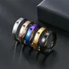 4 mm titanium roestvrijstalen ring met niet-vervagende nisontwerp dubbele schuine spiegel sieraden bruidspaar verlovingsringen gothic anillo bijoux groothandel