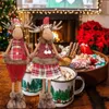 Decoraciones navideñas Navidad muñeca estirable decoración ciervo alce muñeca tela retráctil postura sentada ciervo muñeca regalos Navidad Natal 231005