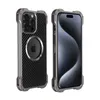 Capa de telefone luxuosa oca em liga de alumínio Vogue para iPhone 15 Plus 13 Mini 12 14 Pro Max Resistente Slim Full Protective Soft Bumper Carbon Fiber Metal Shell à prova de choque