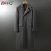 Misto lana da uomo PFHQ Vestibilità slim Versione coreana Trench di lana Gioventù Doppio petto Temperamento fresco Semplici giacche a vento 21Z2477 231006