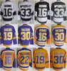 Man Vintage Hockey 30 Rogatien Vachon Jersey Retro 33 Marty McSorley 22 Tiger Williams 19 Butch Goring 16 Marcel Dionne Classic CCM Retire Black White Yellow Purple