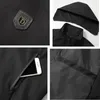 Giubbotti da uomo Giacca da campeggio nera Cappotto frangivento da uomo Plus Size 10XL 11XL Moda Casual Con cappuccio Capispalla maschile in tinta unita Grande