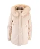 Chaquetas de mujer Invierno loro piana Casual Beign Cashmere Fur Abrigos con capucha