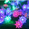 10m LED -stränglampor 80 Lotus Flowers LED Christmas Twinkle Lights Party Holiday Curtain Decoration Lights Lamp245y