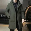 Parkas d'hiver en duvet pour hommes, manteau rembourré en coton de grande taille, urbain pour jeunes hommes en veste longue, veste chaude m_8xl 231005