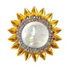 Designer Luxury Brosch Medieval Heavy Industry Sun Smiling Face Brosch Baroque Clothing Accessories Sunflower Corsage