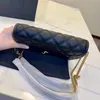 borsa a tracolla di design di lusso da donna borse da sera a tracolla Borsa con reticolo di diamanti di alta qualità catena dorata borsa Becky pochette in vera pelle