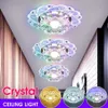 Downlights Modern Crystal LED Takbelysning vardagsrum hem ljuskronor fixtur gånghall lampa ljuskrona 12w multicolor270o