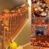 Décorations de Noël 1020Leds citrouille feuilles d'érable guirlande lumineuse guirlande d'automne alimentée par batterie jardin extérieur intérieur Halloween Thanksgiving décor à la maison 231005