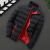 Parkas pour hommes hommes manteau d'hiver rembourré épais fermeture éclair Clre col montant à manches longues coupe-vent doux chaud résistant au froid veste 231005