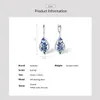 Ear Cuff Santuzza 925 Sterling Silverörhängen för kvinnor White Cz Blue Orchid Flower Drop Trendy Fine Jewelry Handmade Emamel 231005