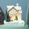 Juldekorationer Uropean Christmas Village White Gorgeous House Building Holiday Decorations Harts Xmas Tree Ornament Gift Year Decor Crafts 231005