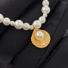 Chaînes Marque de mode Shell Perle 18 carats Vintage Pendentif Collier Collier Femme Top Qualité Bijoux Designer Tendance