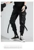 Pantalon pour hommes Classique Streetwear Hip Hop Joggers Hommes Lettre Rubans Poches Cargo Piste Tactique Casual Pantalon Mâle Pantalon de Survêtement K116